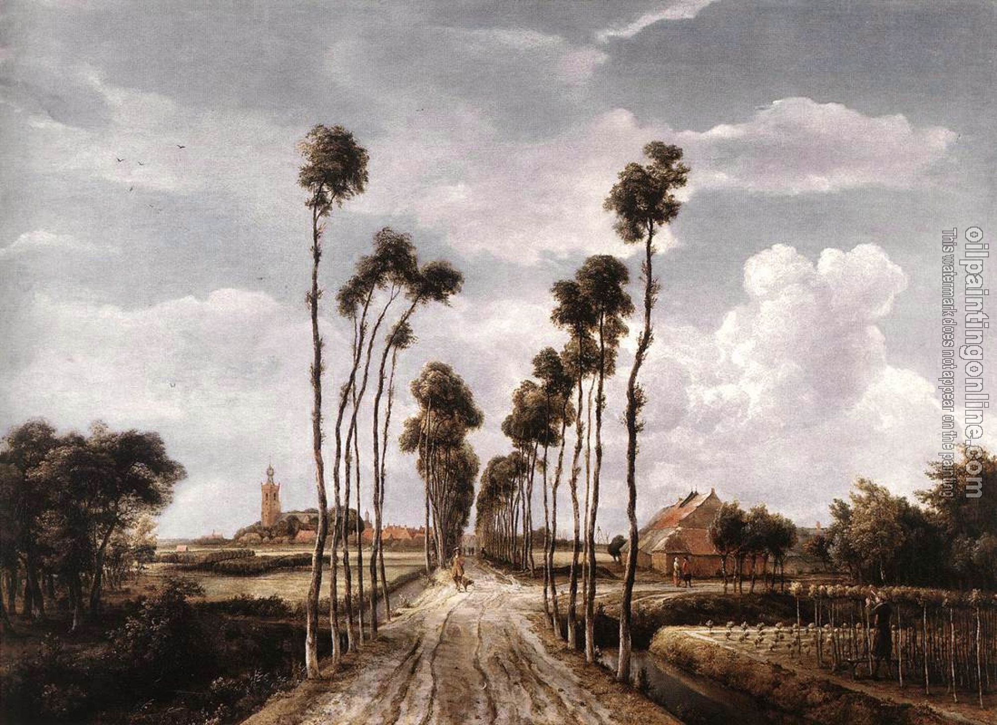 Hobbema, Meyndert - The Alley at Middelharnis